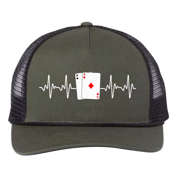 Funny Poker Lover Design Gamblers Poker Player Retro Rope Trucker Hat Cap