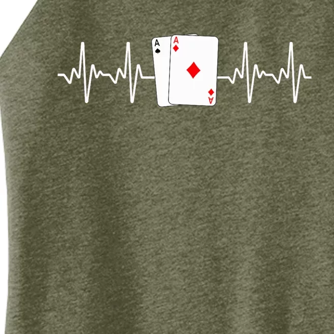 Funny Poker Lover Design Gamblers Poker Player Women’s Perfect Tri Rocker Tank