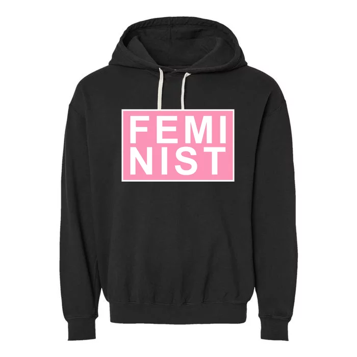 Feminist Pink Logo Garment-Dyed Fleece Hoodie