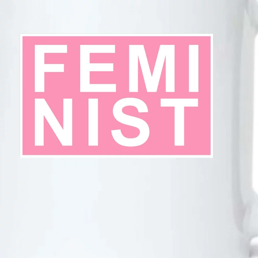 Feminist Pink Logo Black Color Changing Mug