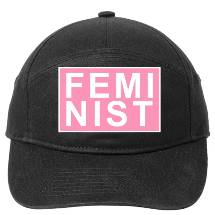 Feminist Pink Logo 7-Panel Snapback Hat