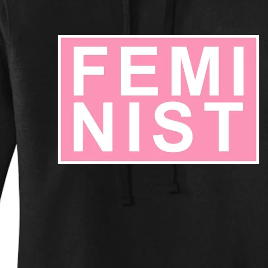 Feminist Pink Logo Women's Pullover Hoodie