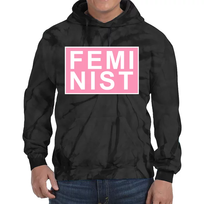 Feminist Pink Logo Tie Dye Hoodie