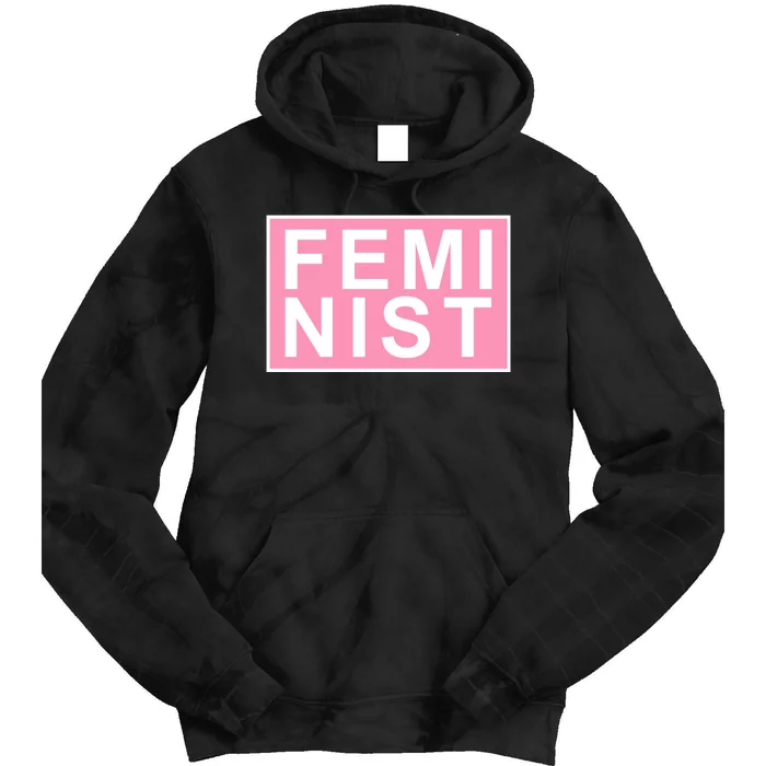 Feminist Pink Logo Tie Dye Hoodie