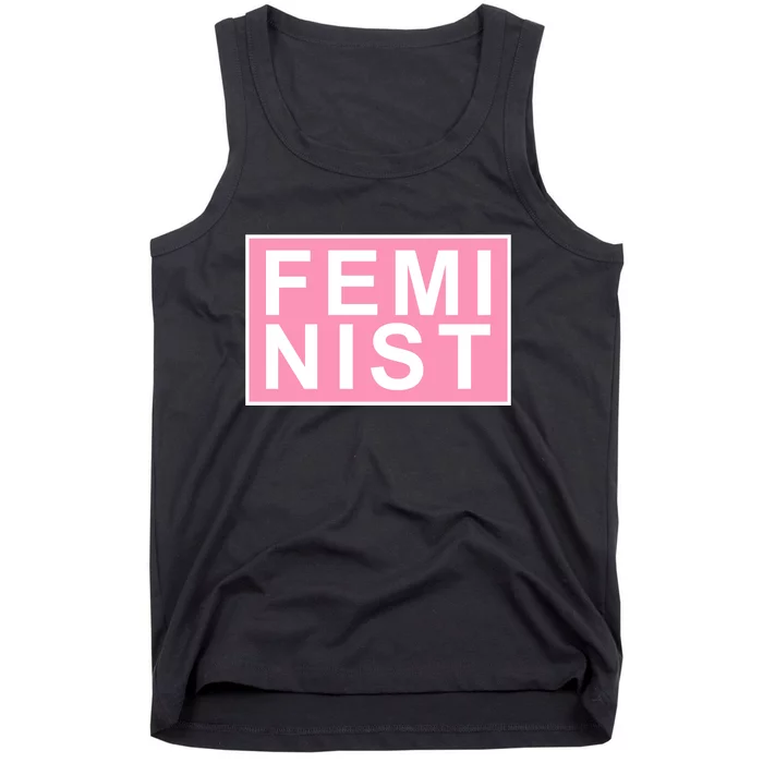 Feminist Pink Logo Tank Top