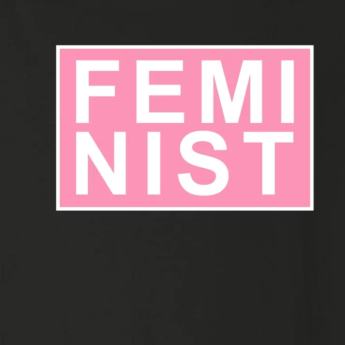 Feminist Pink Logo Toddler Long Sleeve Shirt