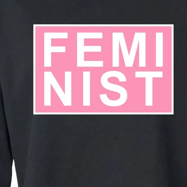 Feminist Pink Logo Cropped Pullover Crew