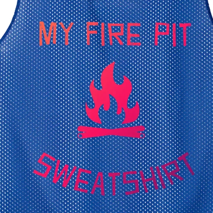 Fire Pit Lake Life Campfire Bonfire Camping Gift Mesh Reversible Basketball Jersey Tank