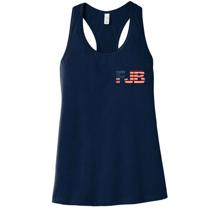 FJB Pocket Logo F*ck Joe Biden Women's Racerback Tank