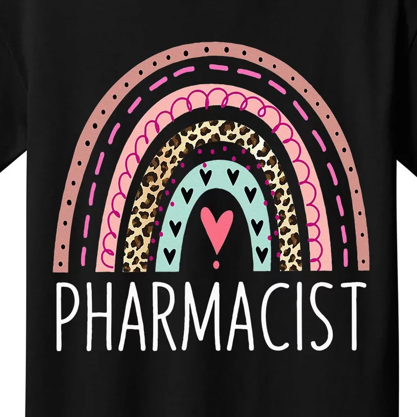 Future Pharmacist Leopard Rainbow Pharmacy Week Appreciation Kids T-Shirt