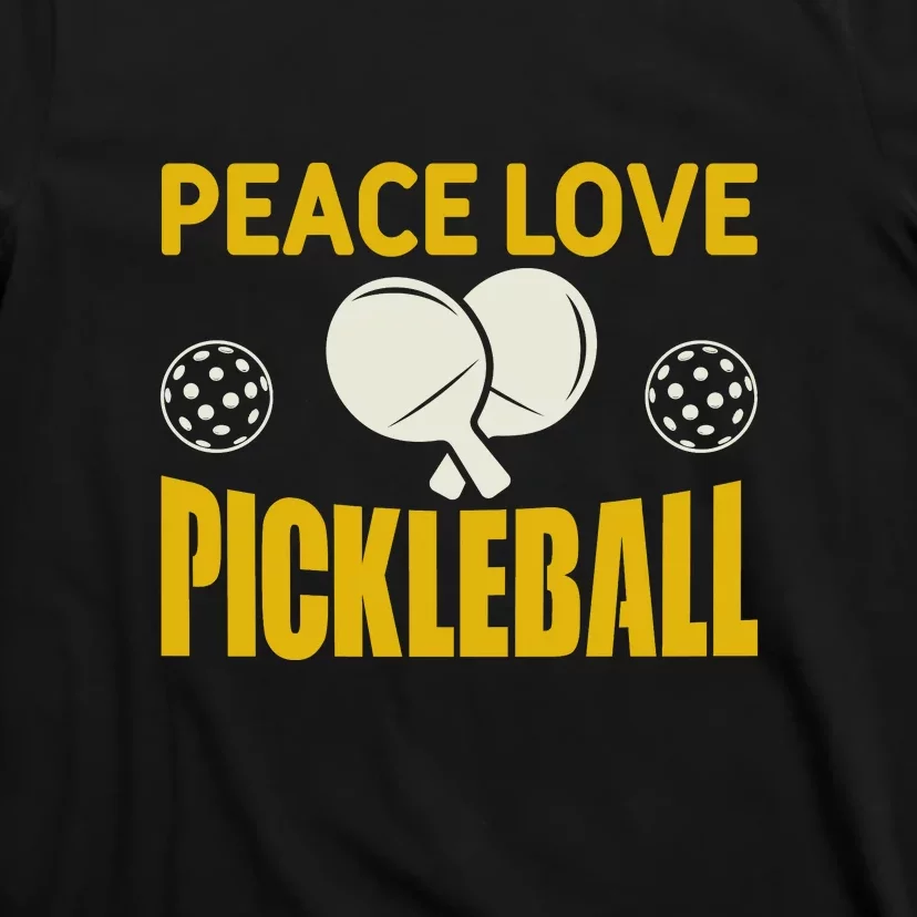 Funny Peace LovePickleball Gift Pickleball Paddles T-Shirt