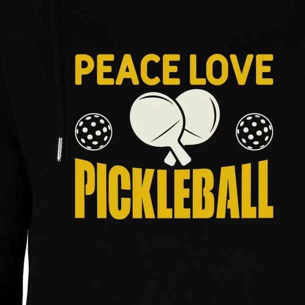 Funny Peace LovePickleball Gift Pickleball Paddles Womens Funnel Neck Pullover Hood