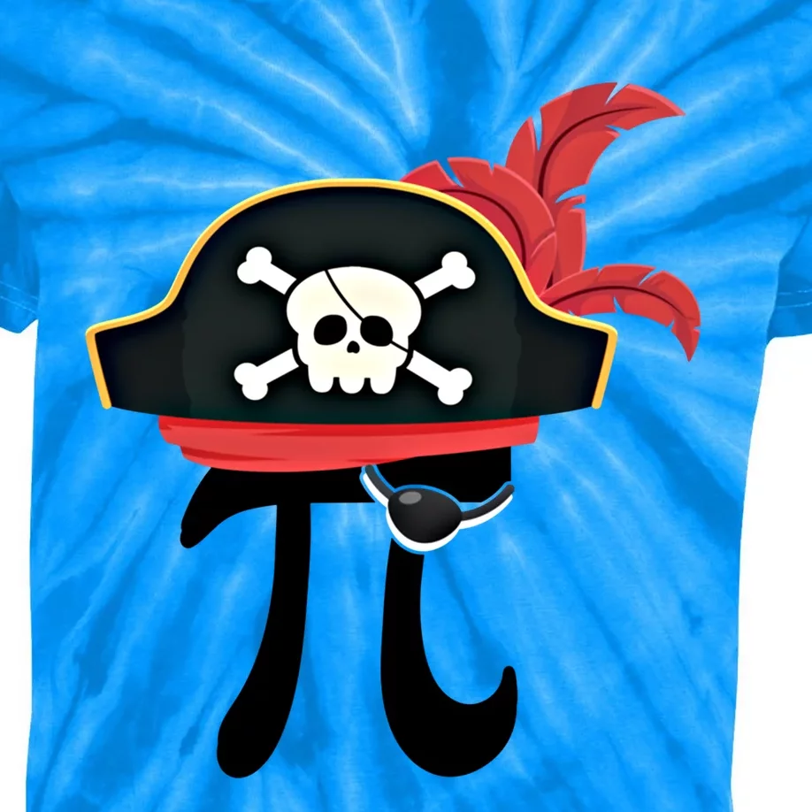 Funny Pirate Math Teacher Geek Pirate Lover Happy Pi Day Gift Kids Tie-Dye T-Shirt