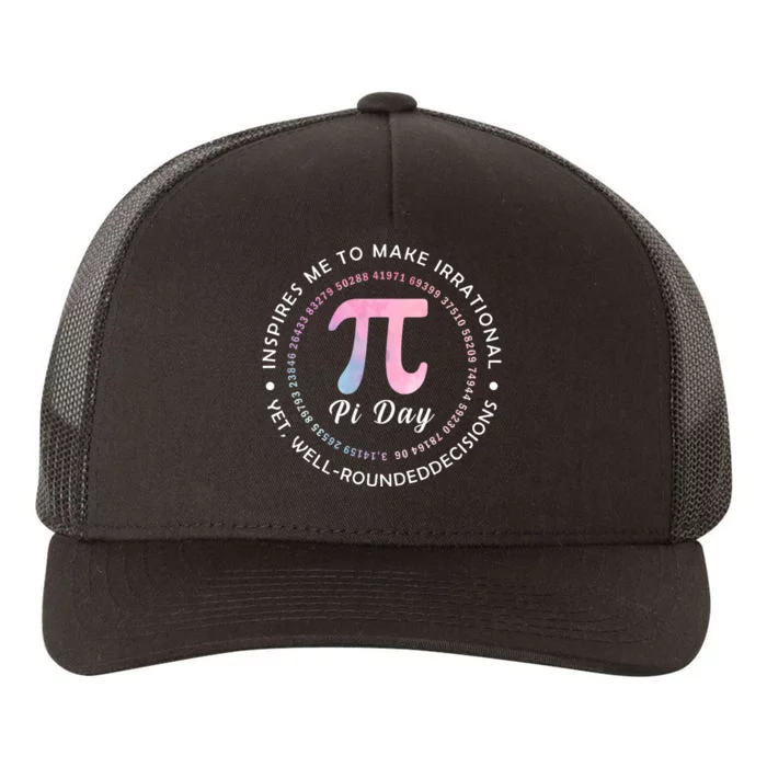 Funny Pi Math Science Teacher 3.14 Funny Pi Day Lovers Yupoong Adult 5-Panel Trucker Hat