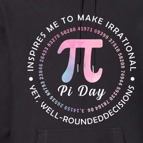 Funny Pi Math Science Teacher 3.14 Funny Pi Day Lovers Premium Hoodie