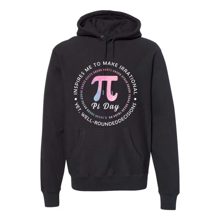 Funny Pi Math Science Teacher 3.14 Funny Pi Day Lovers Premium Hoodie