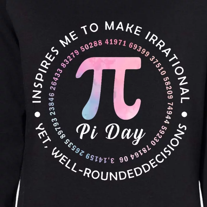 Funny Pi Math Science Teacher 3.14 Funny Pi Day Lovers Womens California Wash Sweatshirt