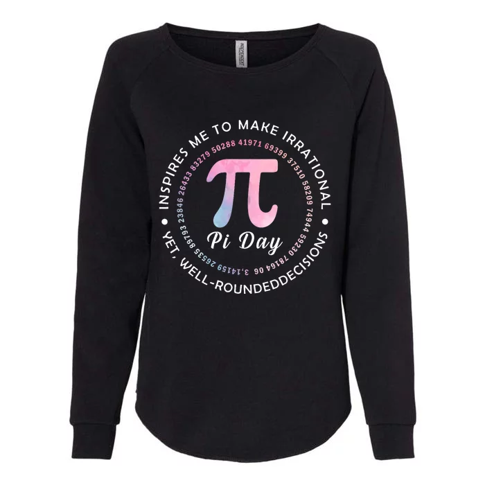 Funny Pi Math Science Teacher 3.14 Funny Pi Day Lovers Womens California Wash Sweatshirt