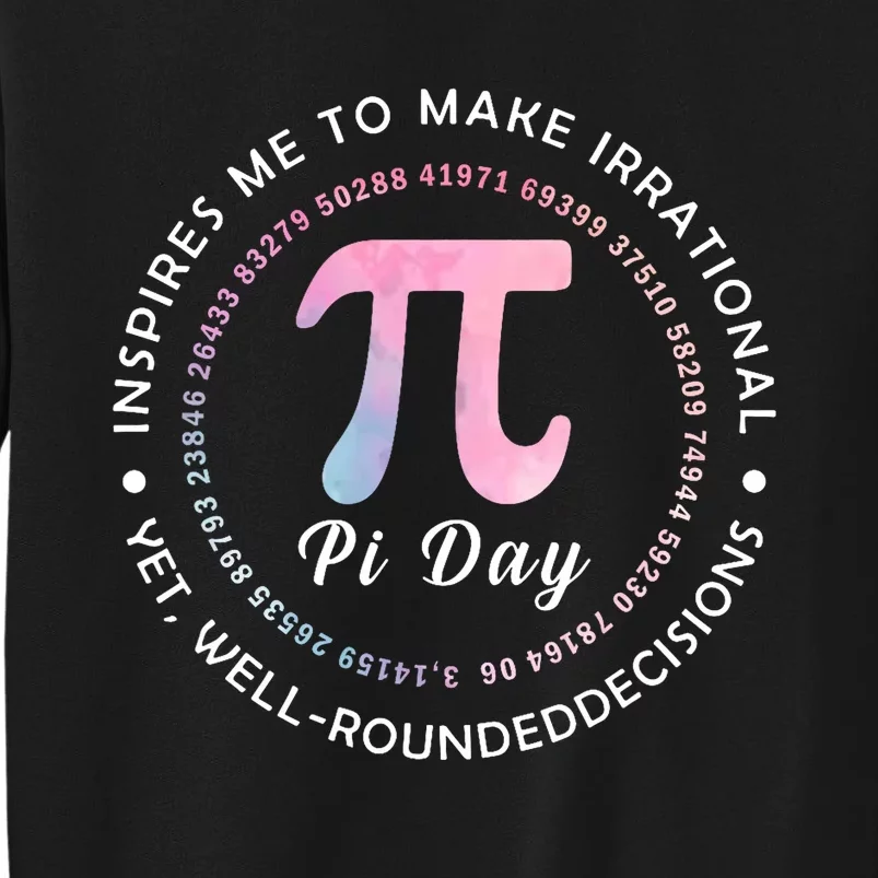 Funny Pi Math Science Teacher 3.14 Funny Pi Day Lovers Tall Sweatshirt