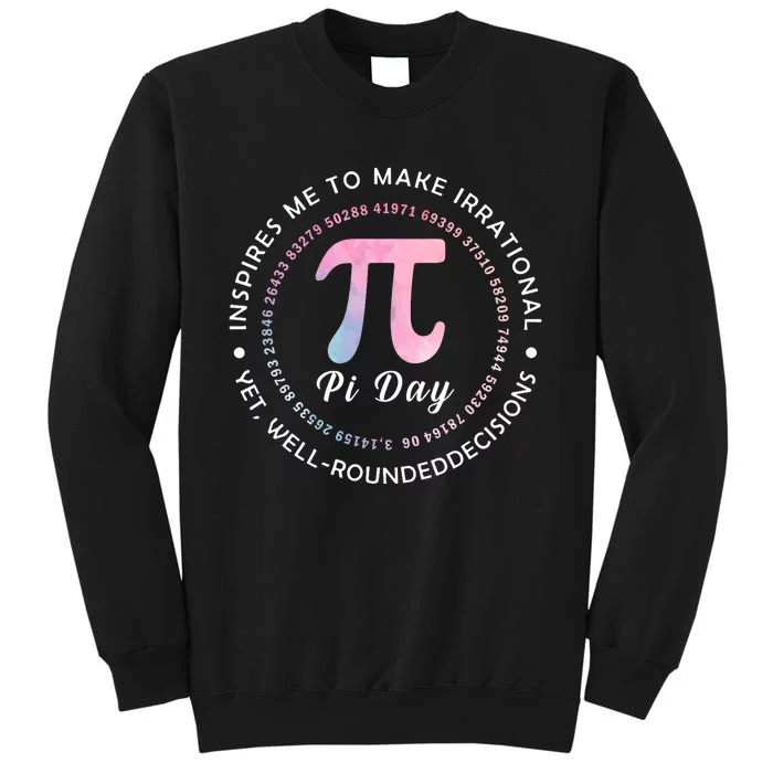 Funny Pi Math Science Teacher 3.14 Funny Pi Day Lovers Tall Sweatshirt