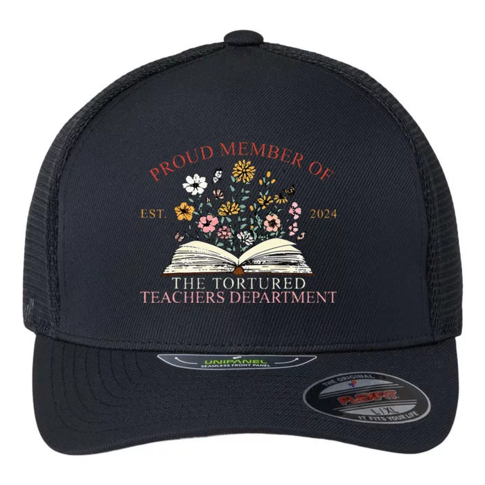 Funny Proud Member Of The Tortured Teachers Department Flexfit Unipanel Trucker Cap