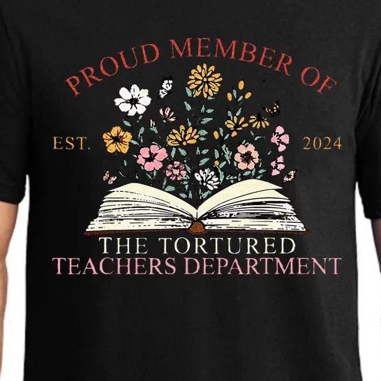 Funny Proud Member Of The Tortured Teachers Department Pajama Set