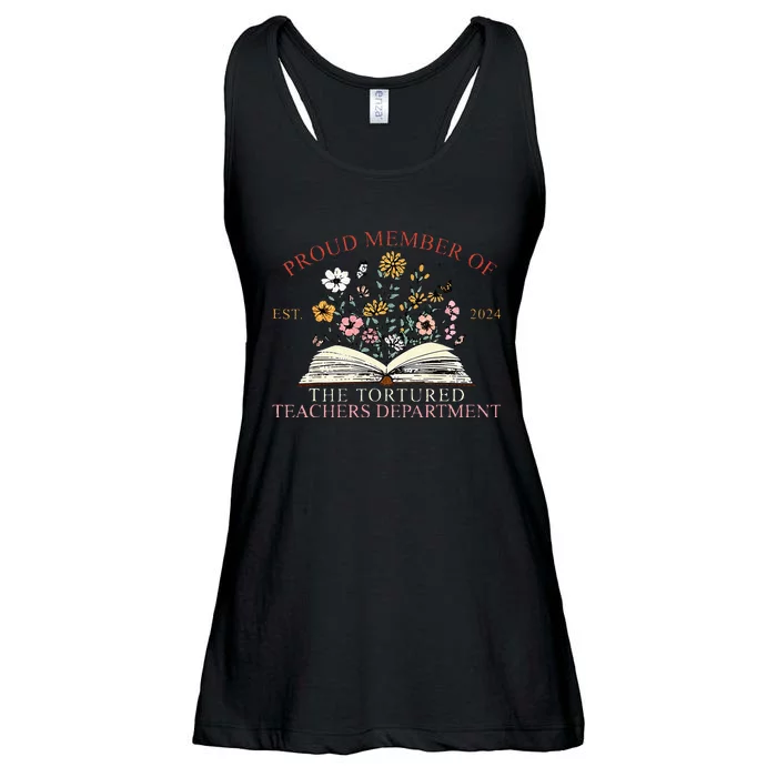 Funny Proud Member Of The Tortured Teachers Department Ladies Essential Flowy Tank