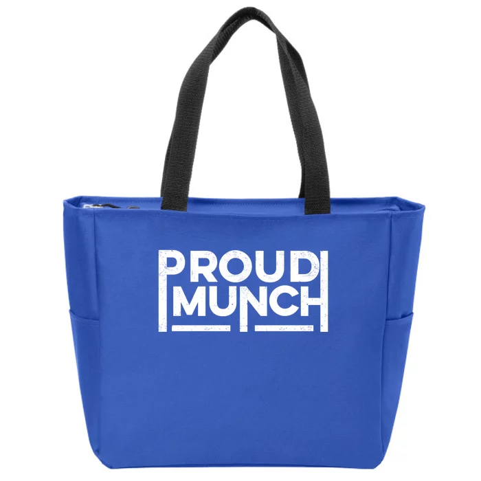 Funny Proud Munch Vintage Logo Cool Gift Zip Tote Bag