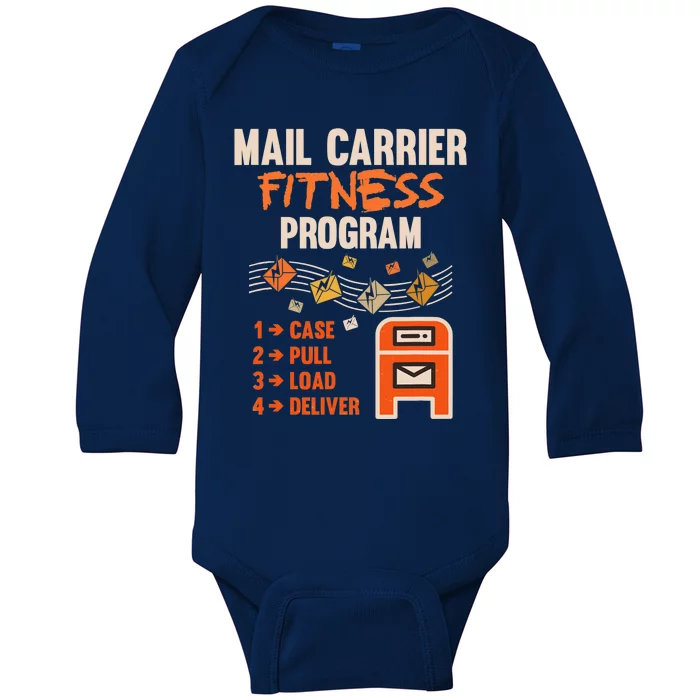 Funny Postman Mail Carrier Rural Carrier Letter Gift Baby Long Sleeve Bodysuit