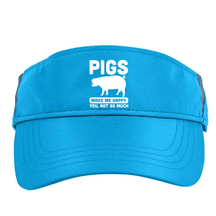 Funny Pigs Make me Happy Design for Pig Farmers Adult Drive Performance Visor