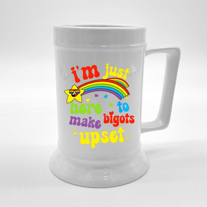 Funny Pride Month Lgbt Ally Rights Rainbow Equality Front & Back Beer Stein