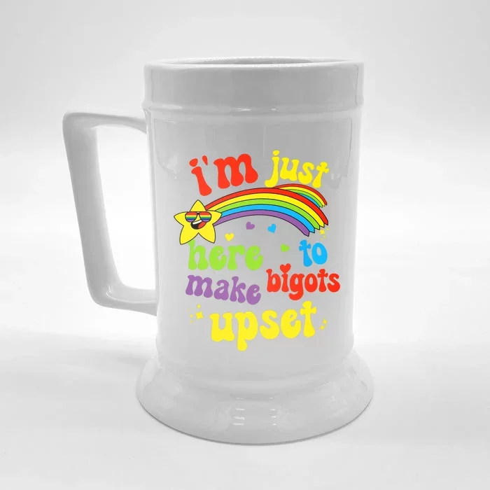 Funny Pride Month Lgbt Ally Rights Rainbow Equality Front & Back Beer Stein