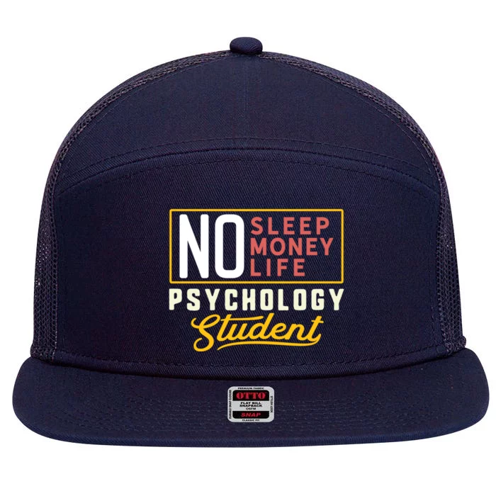 Funny Psychology Major Student Graduation Gift College 7 Panel Mesh Trucker Snapback Hat