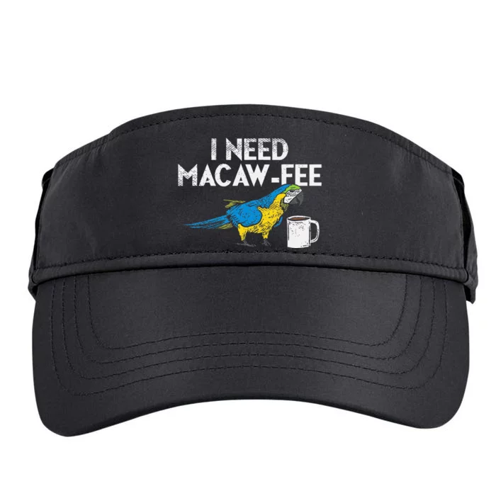 Funny Parrot Macaw And Coffee I Scarlet Macaw Owner Adult Drive Performance Visor