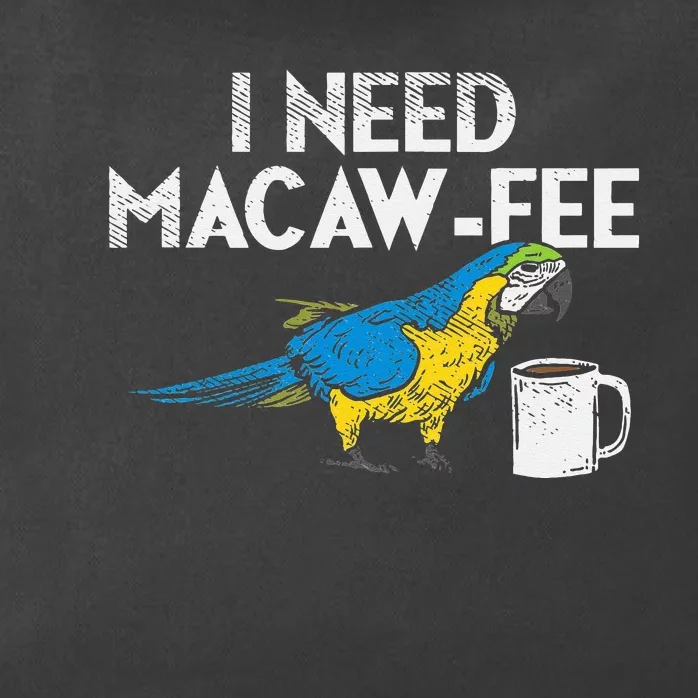 Funny Parrot Macaw And Coffee I Scarlet Macaw Owner Zip Tote Bag