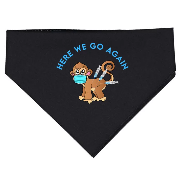 Funny Monkeypox Virus USA-Made Doggie Bandana