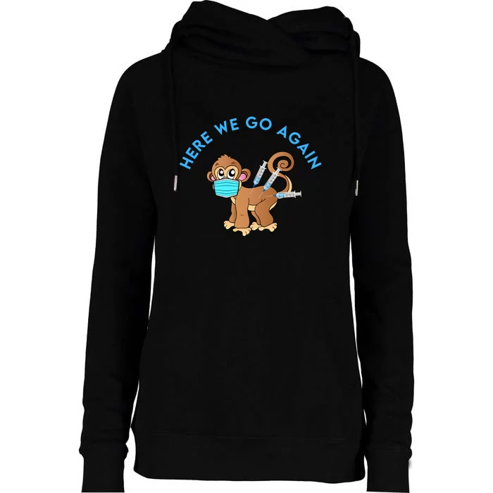 Funny Monkeypox Virus Womens Funnel Neck Pullover Hood