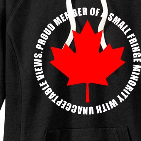 Fringe Proud Member Canadian Truckers Women's Fleece Hoodie