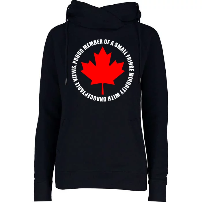 Fringe Proud Member Canadian Truckers Womens Funnel Neck Pullover Hood