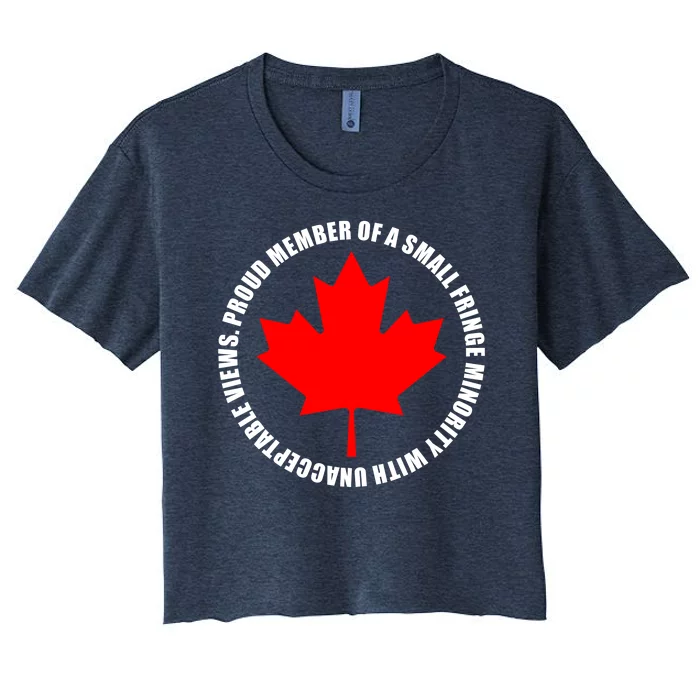 Fringe Proud Member Canadian Truckers Women's Crop Top Tee