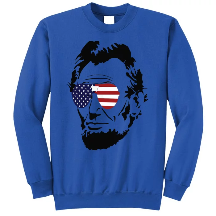 Funny Patriot Merica Abe Lincoln Americana Tall Sweatshirt