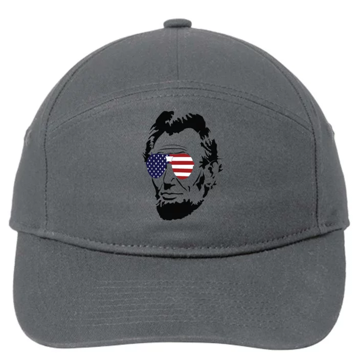 Funny Patriot Merica Abe Lincoln Americana 7-Panel Snapback Hat