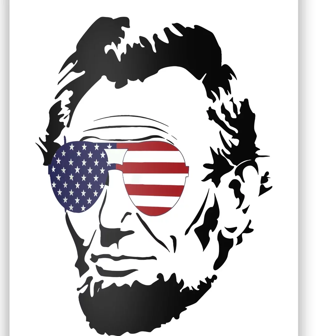 Funny Patriot Merica Abe Lincoln Americana Poster