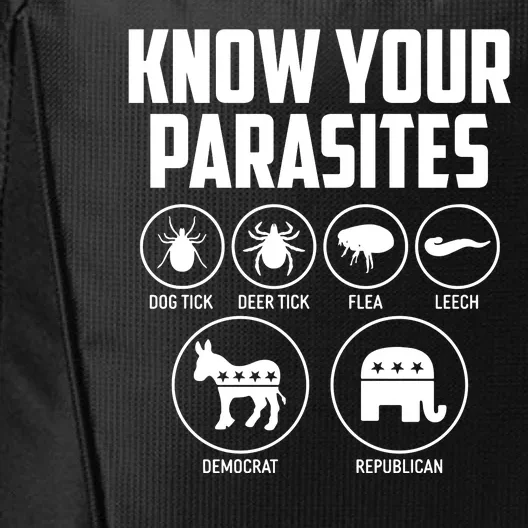 Funny Political Meme Know Your Parasites City Backpack