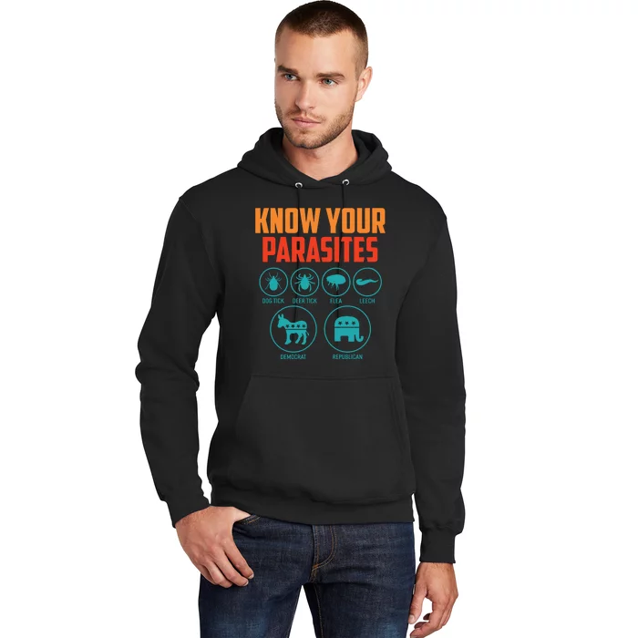 Funny Political Meme Know Your Parasites Hoodie