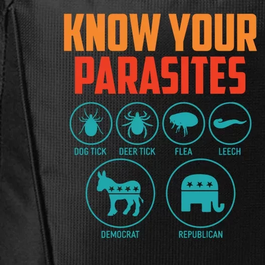 Funny Political Meme Know Your Parasites City Backpack