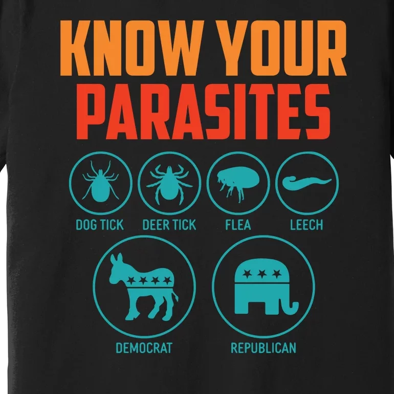 Funny Political Meme Know Your Parasites Premium T-Shirt