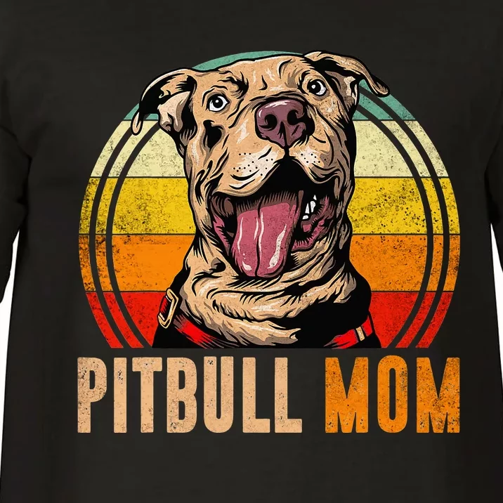 Funny Pitbull Mom Mothers Day Dog Mom Lover Mama From Sons Comfort Colors T-Shirt