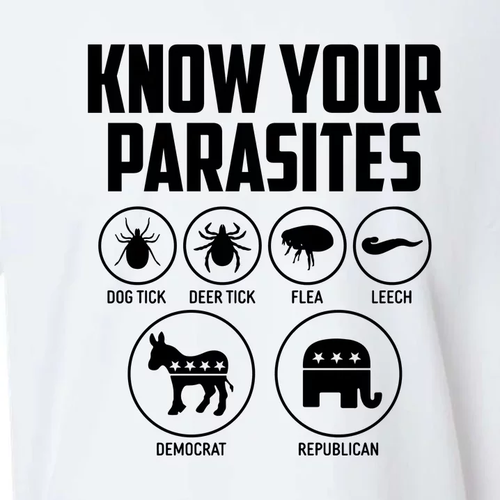 Funny Political Meme Know Your Parasites Sueded Cloud Jersey T-Shirt