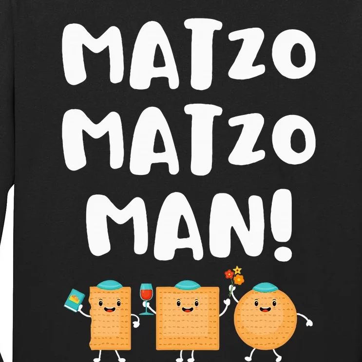 Funny Passover Matzo Matzo Man Jewish Seder Family Tall Long Sleeve T-Shirt